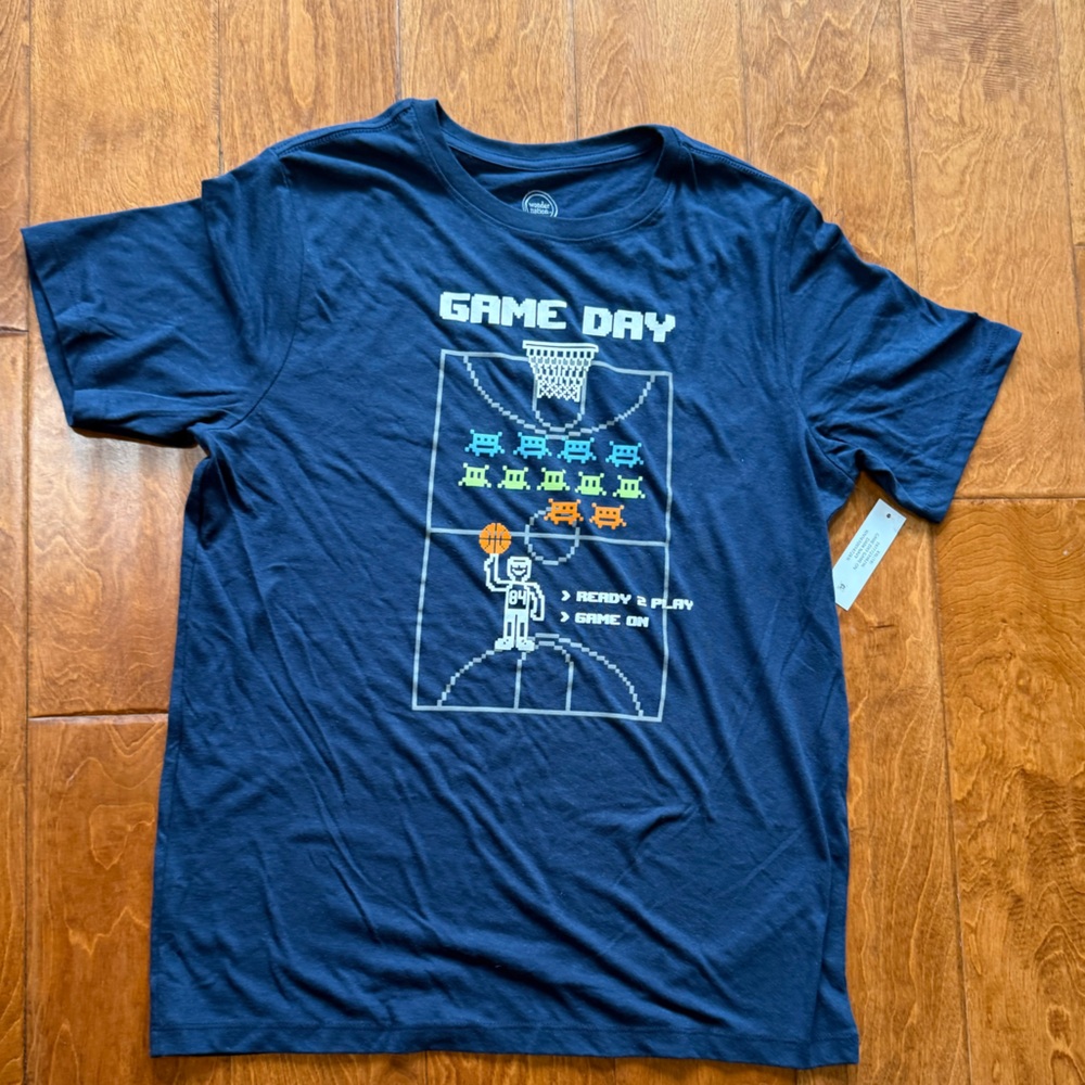 NWT Size XXL (18)  Wonder Nation Gameday Navy Graphic T-Shirt